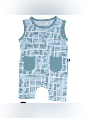 Sweet Bamboo Teal Watercolor Tank Romper size 18-24 Months